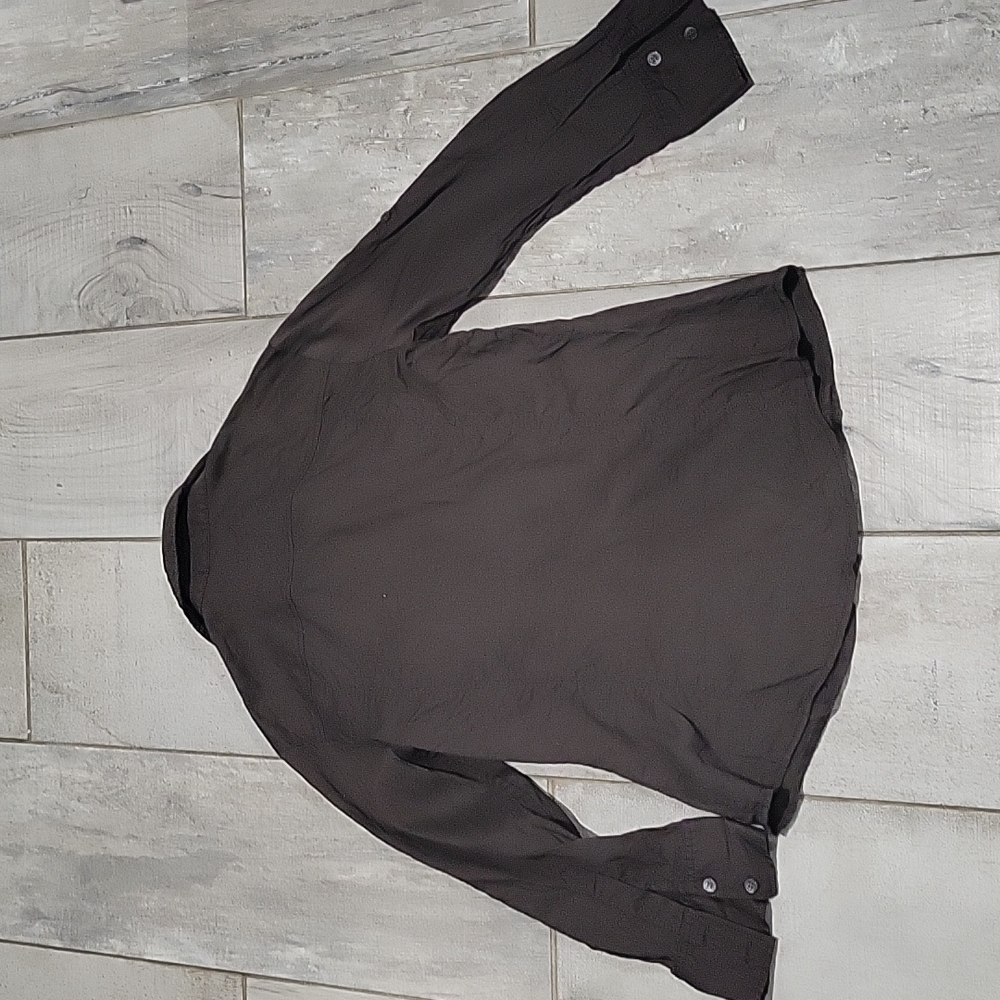 Theory Brown Stretchy Button-Down Size Small #26 - image 5